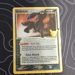 Pokemon Umbreon Gold Star Holo Promo Card 17/17 2007 Nintendo TCG - Image 2