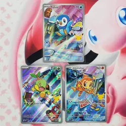 Piplup 042 + Chimchar 041 + Turtwig 040 - First Partner Pokemon Cards - #L615 - Image 1