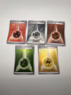Pokemon x5 Holo Cards Basic Fire Metal Fighting Grass Lightning SWSH Set - Image 1