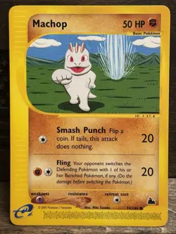 Machop 74/144 Skyridge E Reader Vintage WOTC Common Pokemon Card NM/LP - Image 1