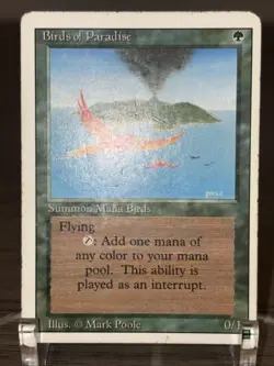 MTG Magic Birds of Paradise Revised LP (B) - Image 2