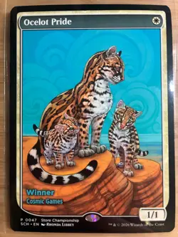 MTG Ocelot Pride 0047 Textless NON-Foil Lorwyn Store Championship Winner Promo - Image 1