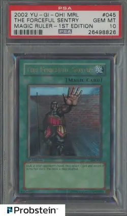 2002 Yu-Gi-Oh! MRL Magic Ruler 1st Edition #045 The Forceful Sentry PSA 10 - Image 1