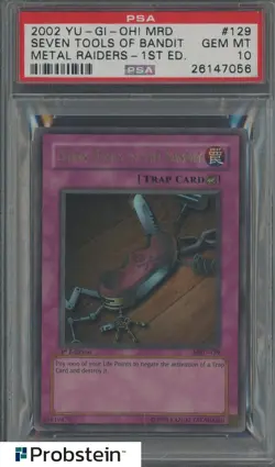 2002 Yu-Gi-Oh! MRD Metal Riders 1st Edition #129 Seven Tools of Bandit PSA 10 - Image 1