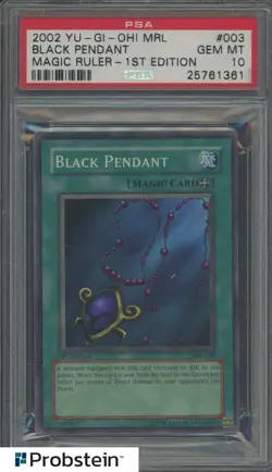2002 Yu-Gi-Oh! MRL Magic Ruler 1st Edition #003 Black Pendant PSA 10 GEM MINT - Image 1