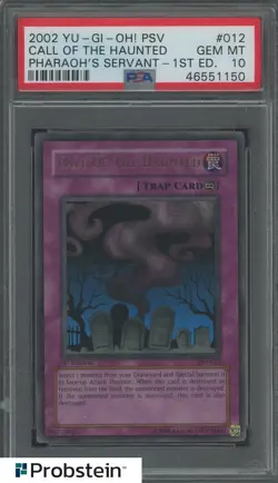 2002 Yu-Gi-Oh! PSV Pharaoh's Servant 1st Edition #012 Call of the Haunted PSA 10 - Image 1