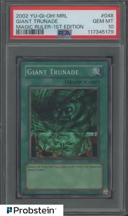 2002 Yu-Gi-Oh! MRL Magic Ruler 1st Edition #048 Giant Trunade PSA 10 GEM MINT - Image 1