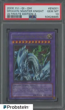2006 Yu-Gi-Oh! Ultimate Edition 2 #EN001 Dragon Master Knight PSA 10 GEM MINT - Image 1