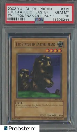 2002 Yu-Gi-Oh! Promo Tournament Pack 1 #019 The Statue of Easter PSA 10 GEM MINT - Image 1