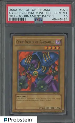 2002 Yu-Gi-Oh! Promo Tournament Pack 1 #028 Cyber Soldier of Darkworld PSA 10 - Image 1