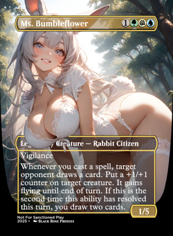 Ms. Bumbleflower - MTG Anime Custom - Playtest- Not For Sanctioned Play - Image 1