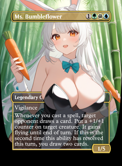 Ms. Bumbleflower - MTG Anime Custom - Playtest- Not For Sanctioned Play - Image 2