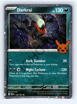 Pokemon TCG - Darkrai Cosmos Holo 136/197 2024 Trick Or Trade Holo Promo - Image 1
