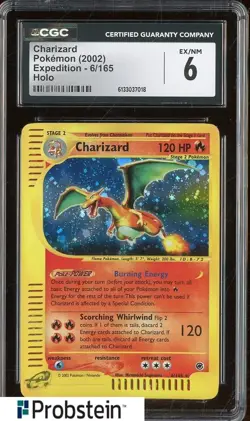2002 Pokemon Expedition #6/165 Charizard Holo CGC 6 EX-NM - Image 1