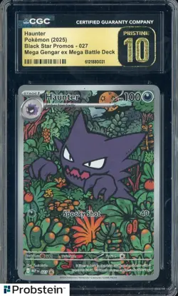 2025 Pokemon BSP Promos #027 Haunter Mega Gengar Ex Battle Deck CGC 10 PRISTINE - Image 1