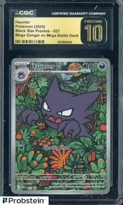 2025 Pokemon BSP Promos #027 Haunter Mega Gengar Ex Battle Deck CGC 10 PRISTINE - Image 1