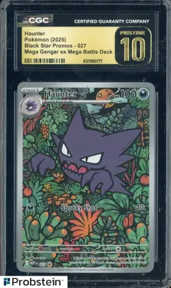 2025 Pokemon BSP Promos #027 Haunter Mega Gengar Ex Battle Deck CGC 10 PRISTINE - Image 1