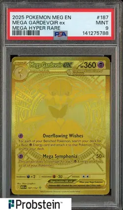 2025 Pokemon DRI EN Mega Hyper Rare #187 Mega Gardevoir ex PSA 9 MINT - Image 1