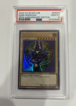 Yu-Gi-Oh Dark Magician 25th Anniversary Edition LOB-EN005 PSA 10 GEM MT (2023) - Image 1
