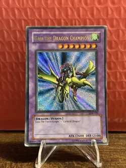 Konami Yu-Gi-Oh! TCG Gaia the Dragon Champion LOB-125 Unlimited Secret ATK 2600 - Image 1