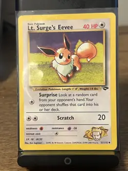 Pokemon Lt. Surge's Eevee 51/132 Common (NM) - Image 1