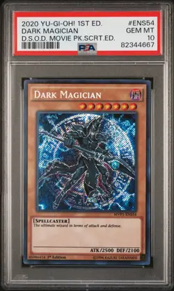 Yu-Gi-Oh! Dark Magician Secret Rare MVP1-ENS54 Movie Pack 1st Edition PSA 10 - Image 1