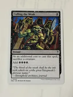 MTG Culling the Weak White Border 40 Mystery Booster 2 MB2 Common Unplayed Card - Image 1