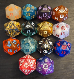 MTG Oversized Big Spindown Bundle Dice Phyrexia Strixhaven Foundation Karlov Lot - Image 1