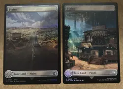 x2 Foil* Plains - FINAL FANTASY (FIN) 295 - 296 - NM MTG - Image 1