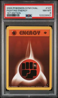 2000 POKEMON GYM CHALLENGE 1ST ED #127 FIGHTING ENERGY PSA 8 - Image 1