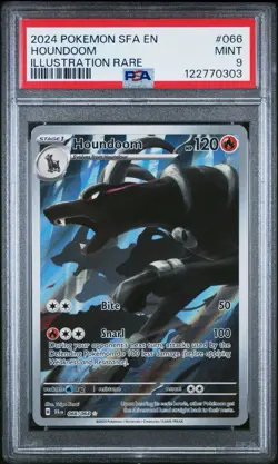 HOUNDOOM 066/064 PSA 9 SHROUDED FABLE ILLUSTRATION RARE POKEMON CARD ENGLISH - Image 1