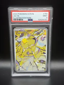 2024 Pokemon SCR EN JOLTIK Illustration Rare 150/142 PSA 9 MINT - Image 1