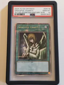 Graceful Charity RA03-EN116 PSA 10 GEM MINT Quarter Century Secret Rare Yugioh - Image 1