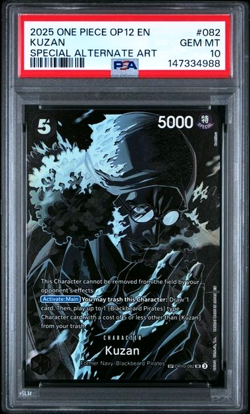 ONE PIECE KUZAN 2025 OP12-LEGACY OF THE MASTER #082 SPECIAL ALT ART PSA 10 - Image 1