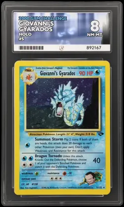 Pokemon TCG Giovanni's Gyarados Holo Card 5/132 Gym Challenge ACE 8 - Image 1