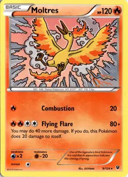 Moltres 9/124 XY - Fates Collide Pokemon Card TCG - Image 1