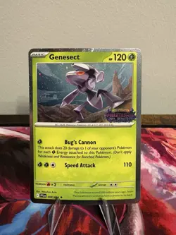 Pokemon Genesect 008/094 Best Buy Phantasmal Flames Stamped Promo Card - Image 1