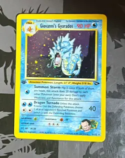 Pokemon TCG Giovanni's Gyarados Gym Challenge Holo Card 5/132 1st Edition - Image 1