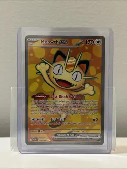 Pokemon Meowth EX Full Art Holo Rare Card 107/088 - Image 1