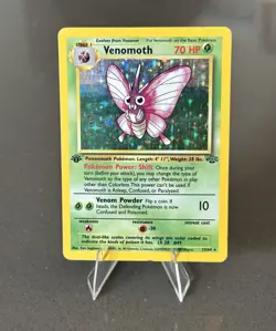 Pokemon TCG Venomoth 13/64 Jungle Holo Rare 1st Edition Card English - Image 1