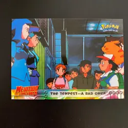 The Tempest A bad Omen 15 Topps Pokemon Card Mewtwo strikes backSeries 1 - Topps - Image 4