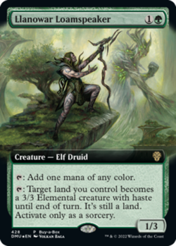 1 x Llanowar Loamspeaker (Buy-a-Box) - Foil - Dominaria United - Light Play - MT - Image 1