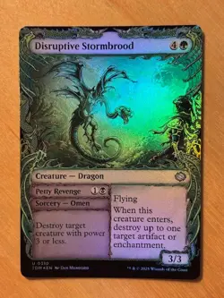Magic the Gathering MTG Disruptive Stormbrood Showcase Foil Tarkir Dragonstorm - Image 1