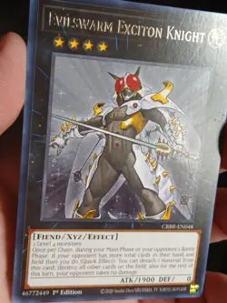 YuGiOh! - Evilswarm Exciton Knight CRBR-EN048 Super Rare 1st Edition Near Mint - Image 3