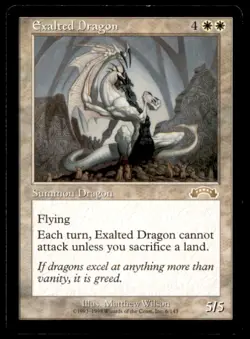 Exalted Dragon LP Light Play Exodus MTG [6254] - Image 1