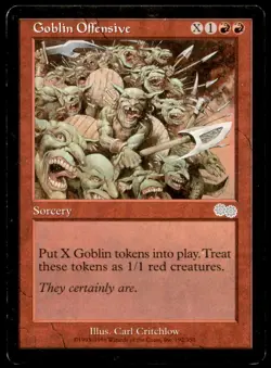 MTG Goblin Offensive LP Light Play Urza's Saga [2173] - Image 1