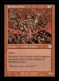 Reckless One LP Light Play Onslaught MTG [10243] - Image 1
