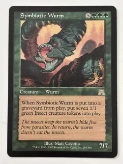 Symbiotic Wurm Onslaught Light Play MTG Magic the Gathering - Image 1