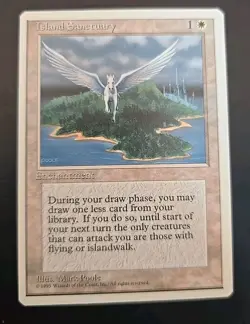 Island Sanctuary MTG Core Set 4th Edition MTG Regular Lightly Played - Image 1
