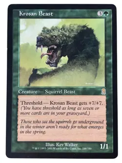 MTG Krosan Beast Odyssey NM Regular Vintage Old School Magic - Image 1